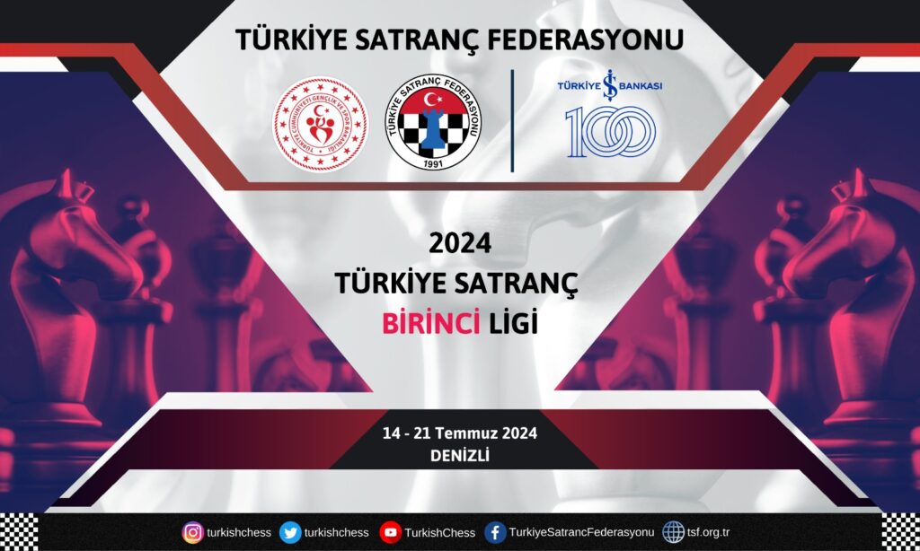 Türkiye Satranç Birinci ve İkinci Ligi 14 – 21 Temmuz’da Denizli’de