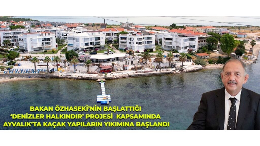 ayvalik-sahillerinde-kaçak yapılar yıkılıyor