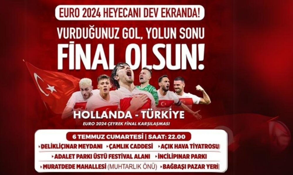 denizli euro 2024 hollanda maçı dev ekran noktaları