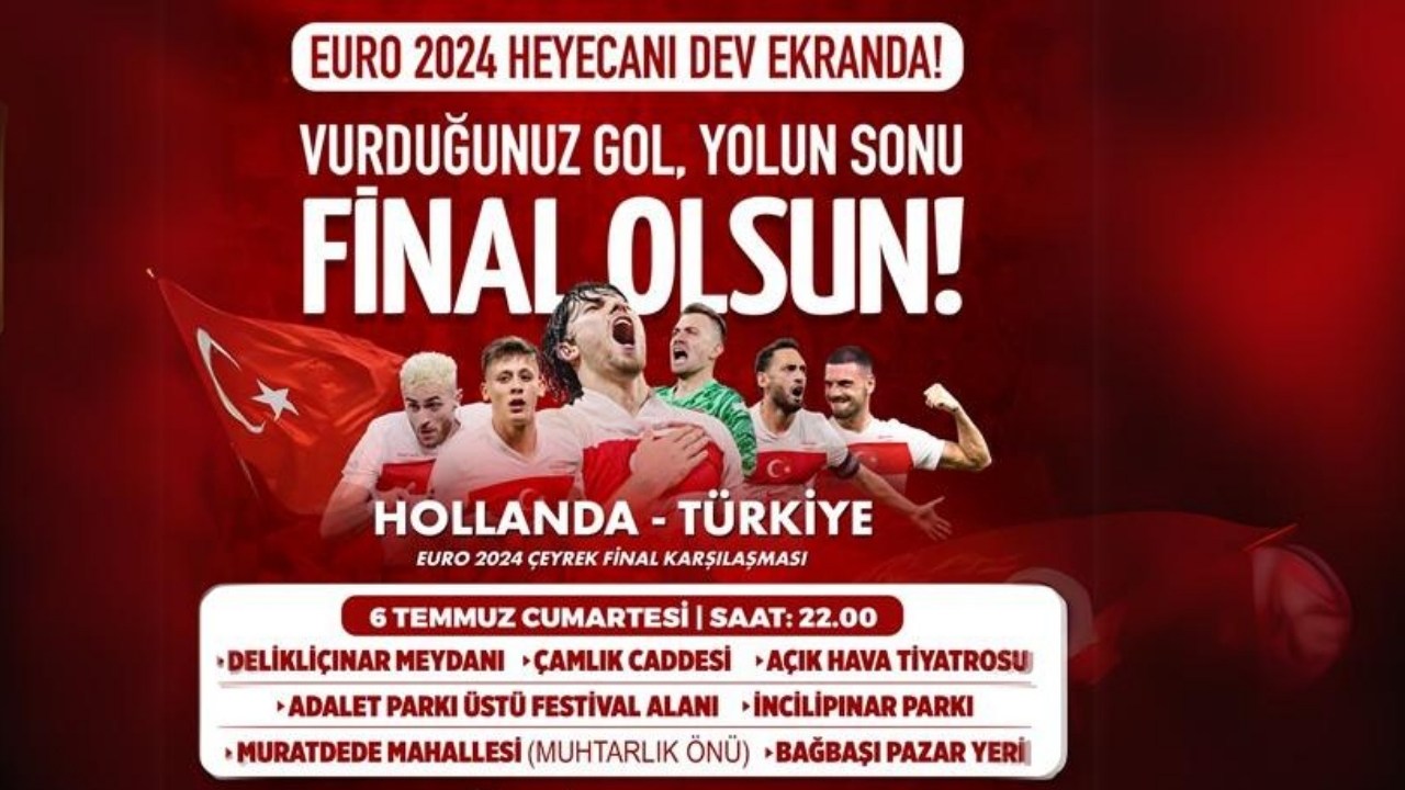 denizli euro 2024 hollanda maçı dev ekran noktaları