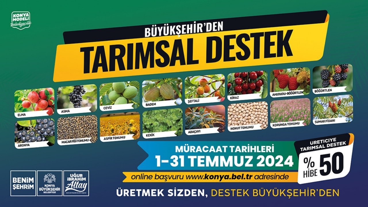 konya büyükşehirden tarımsal destek